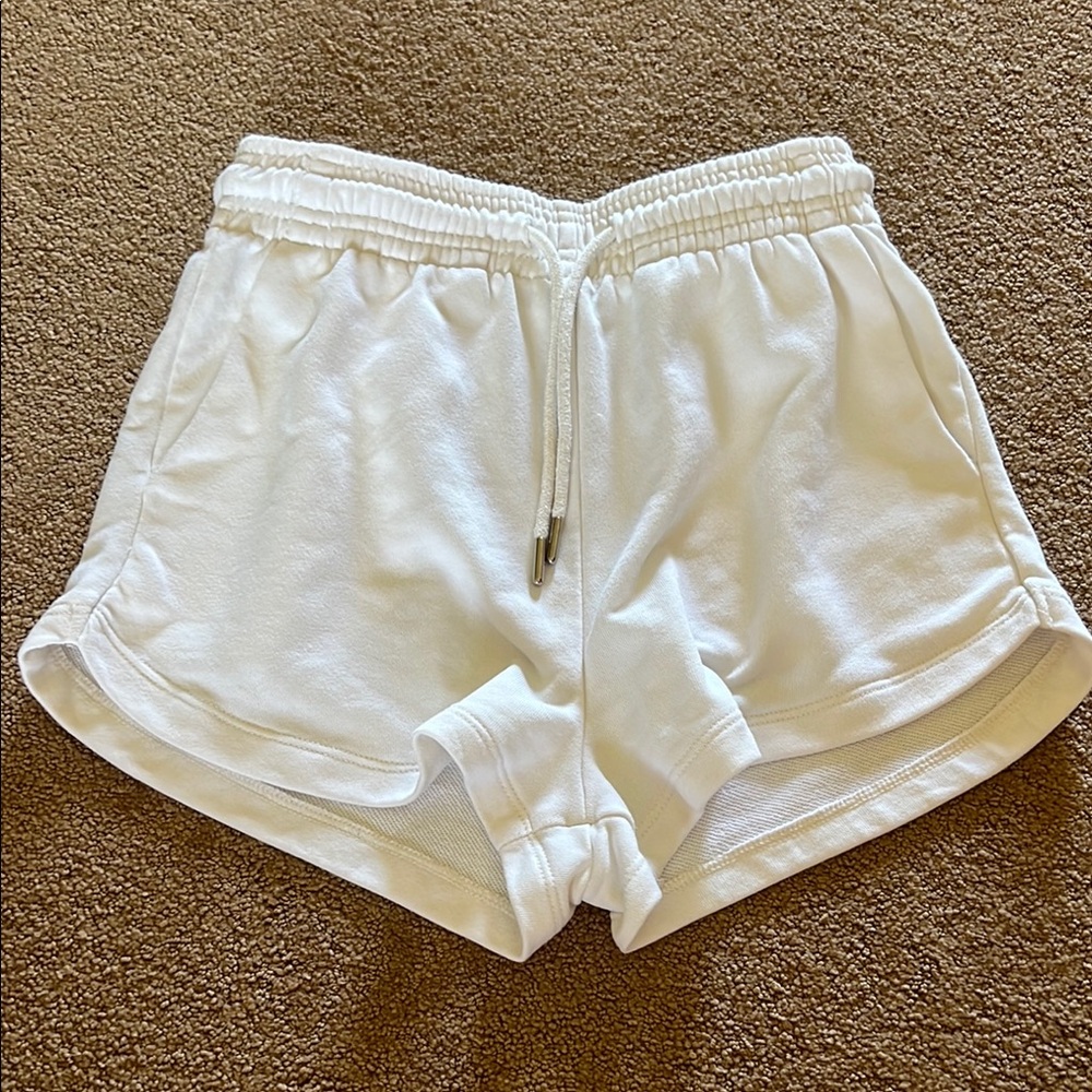 H&M White sweat shorts